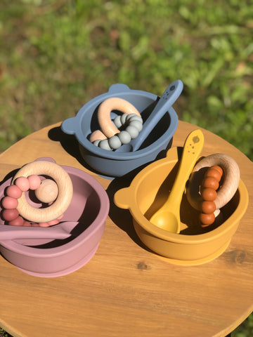 Mustard Bear silicone bowl