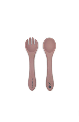 Dusty Mauve set of Spoon and fork