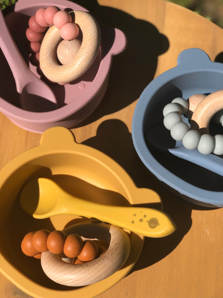 Mustard Bear silicone bowl