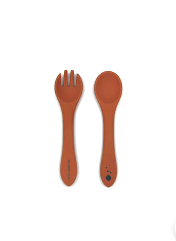 Caramel Set of spoon and fork